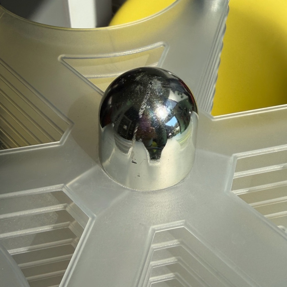 Rare Vintage 90s MCM Space Age Rotating CD Tower Carousel Frosted Acrylic Chrome - Picture 4 of 6